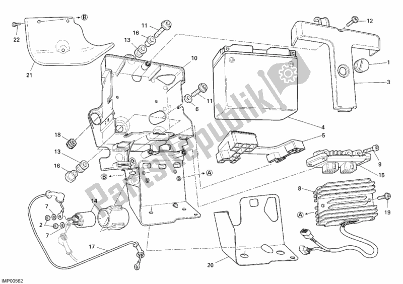 Tutte le parti per il Batteria del Ducati Superbike 1098 R 2009